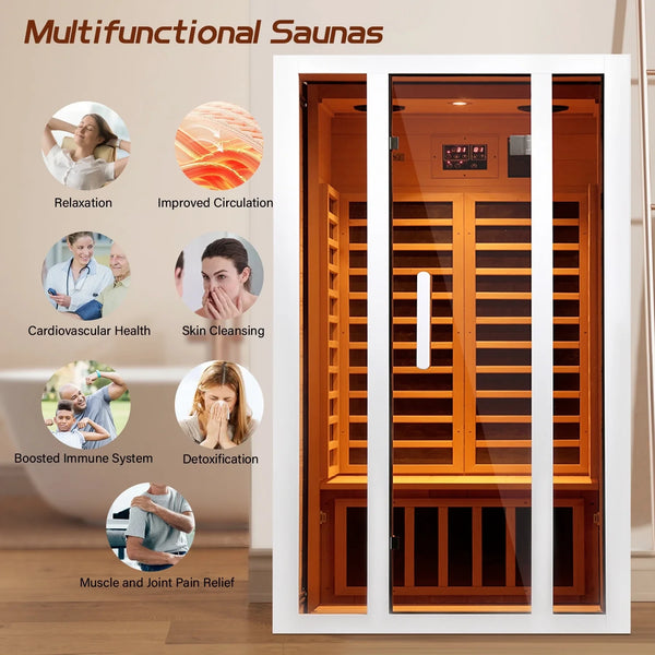 2-Person Extendable FAR Infrared Home Sauna – Hemlock