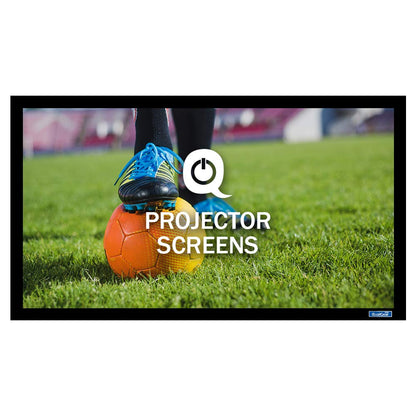 QualGear 120-In 16:9 Fixed Frame Projector Screen, Acoustic White, 1.0 Gain, QG-PS-FF6-169-120-A