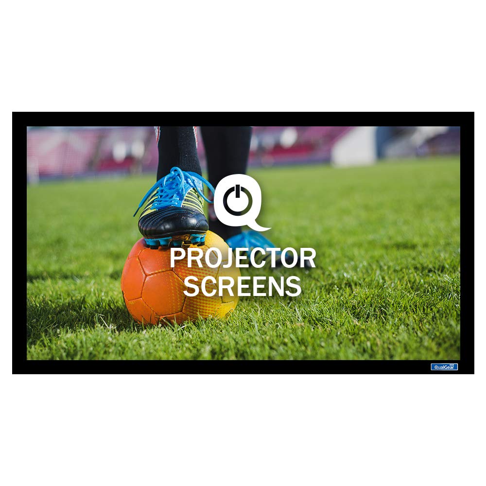 QualGear 120-In 16:9 Fixed Frame Projector Screen, 3D High Reflective Silver, 2.5 Gain, QG-PS-FF6-169-120-S
