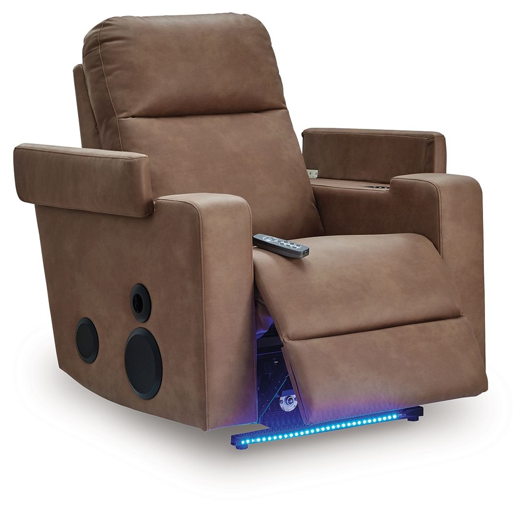 Lorrenton - Glider Power Recliner With Audio System - Caramel