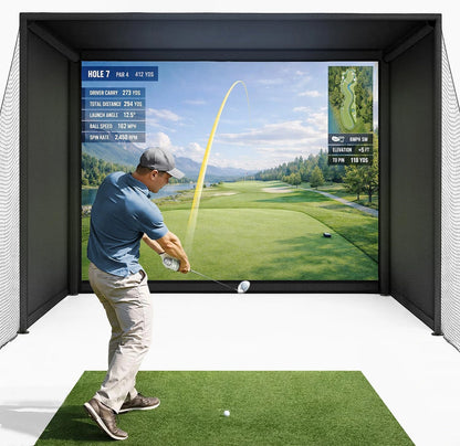 Golf Simulator Enclosure Kit 10 X 8 Ft with 4K-Ready Impact Screen — product view 4