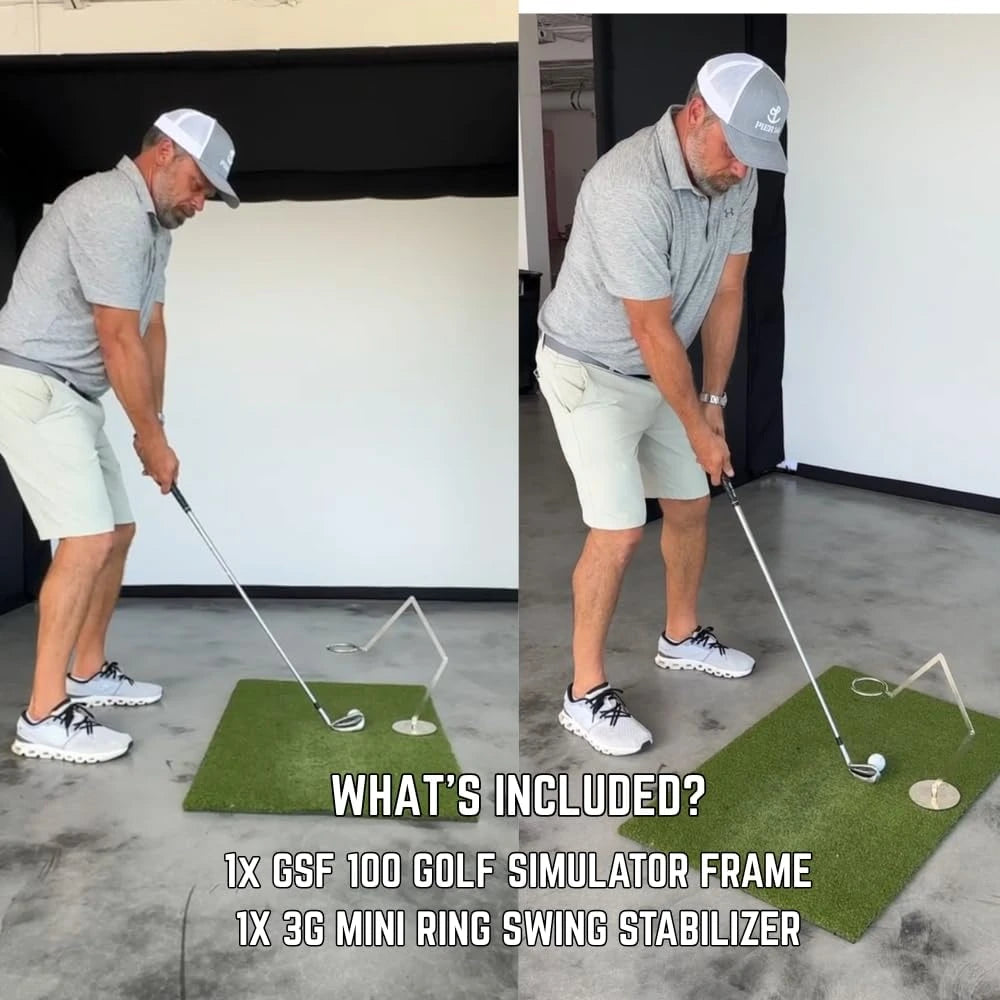 Golf Training Bundle – Golf Simulator Frame + 3G Mini Ring Swing Stabilizer — product view 2