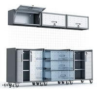 Garage Cabinet System | Heavy Duty Steel All-In-One Modular Garage Cabinet Set for Ultimate Workshop Organization | Easy Assembly Garage Storage Cabinets & Tool Bench — How It Works